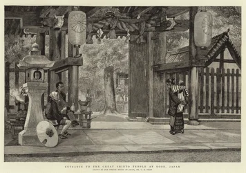 Eingang zum Großen Shinto-Tempel in Kobe, Japan